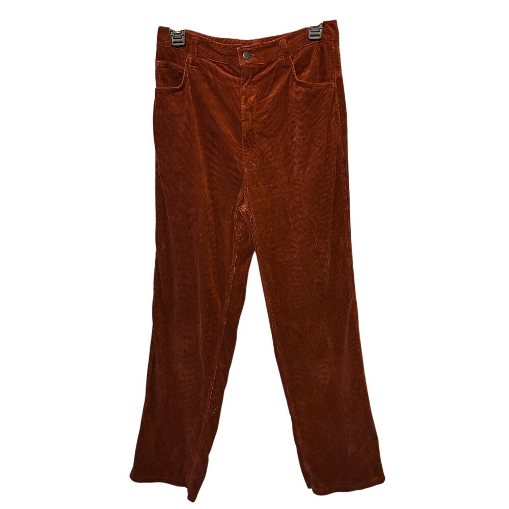Sears Vintage Rust Corduroy Wide Leg High-Rise Pants Sz (vintage) 12